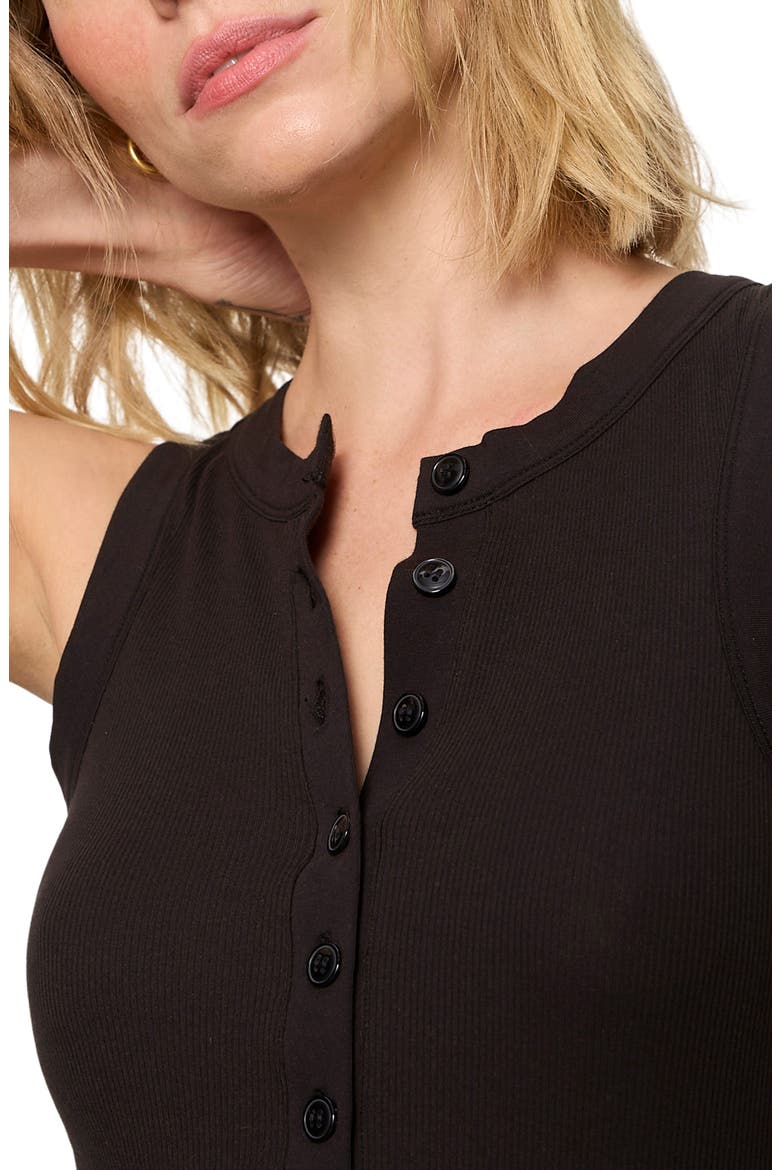 Breakaway Mixed Media Cotton Midi Dress, Alternate, color, BLACK
