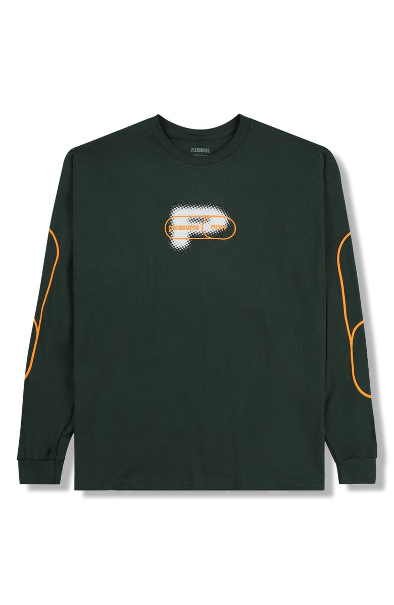 PLEASURES Pixel Long Sleeve Cotton Graphic T-Shirt, Alternate, color,