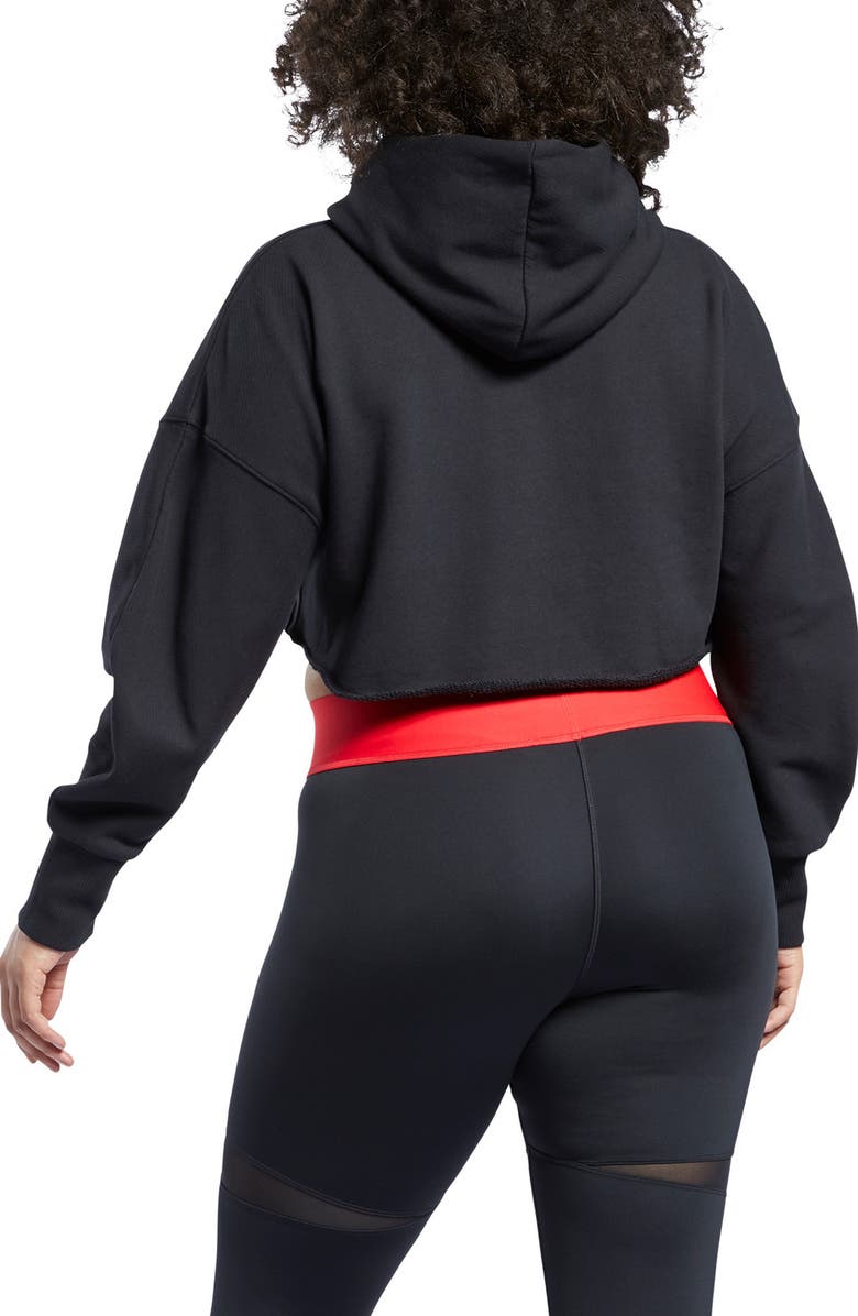 CARDI B X REEBOK Reebok x Cardi B Crop Hoodie, Alternate, color, 