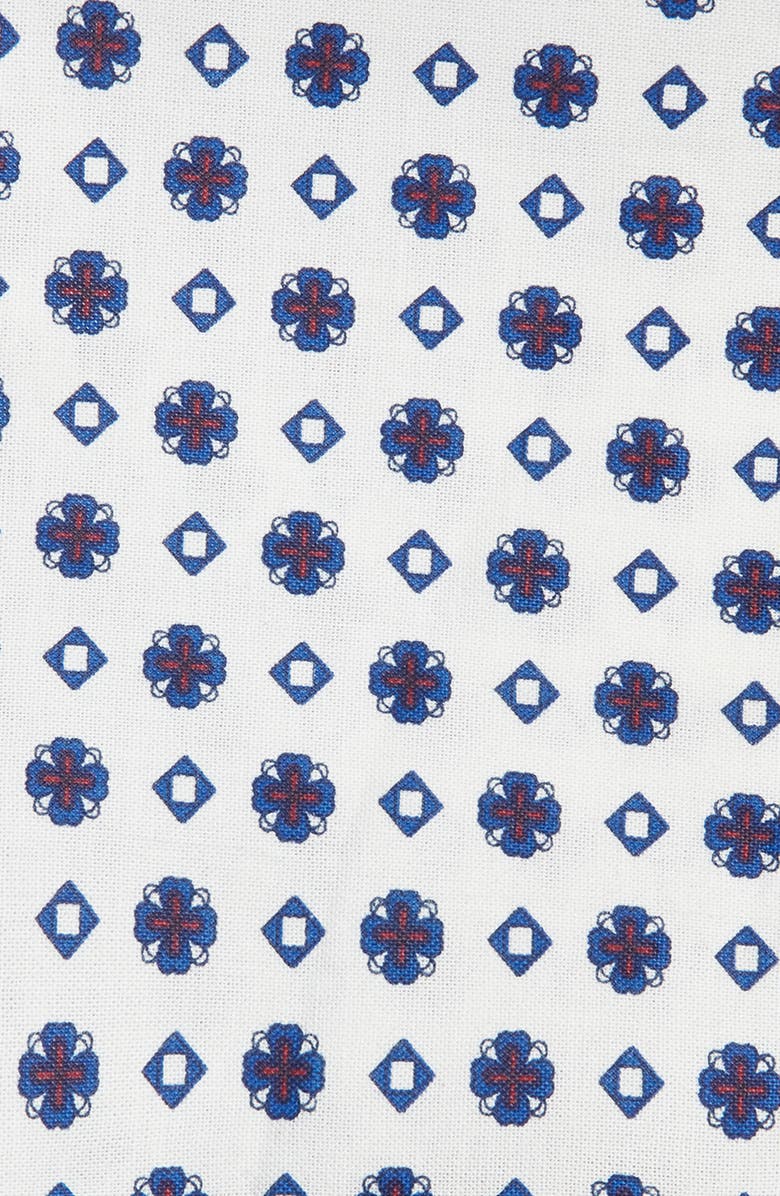 CLIFTON WILSON Diamond Cotton Pocket Square, Alternate, color, White