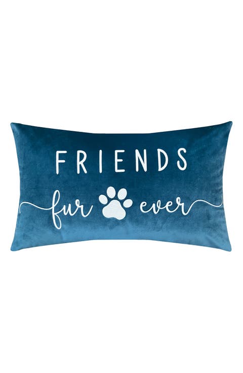 Friends Fur Ever Embroidered Accent Pillow