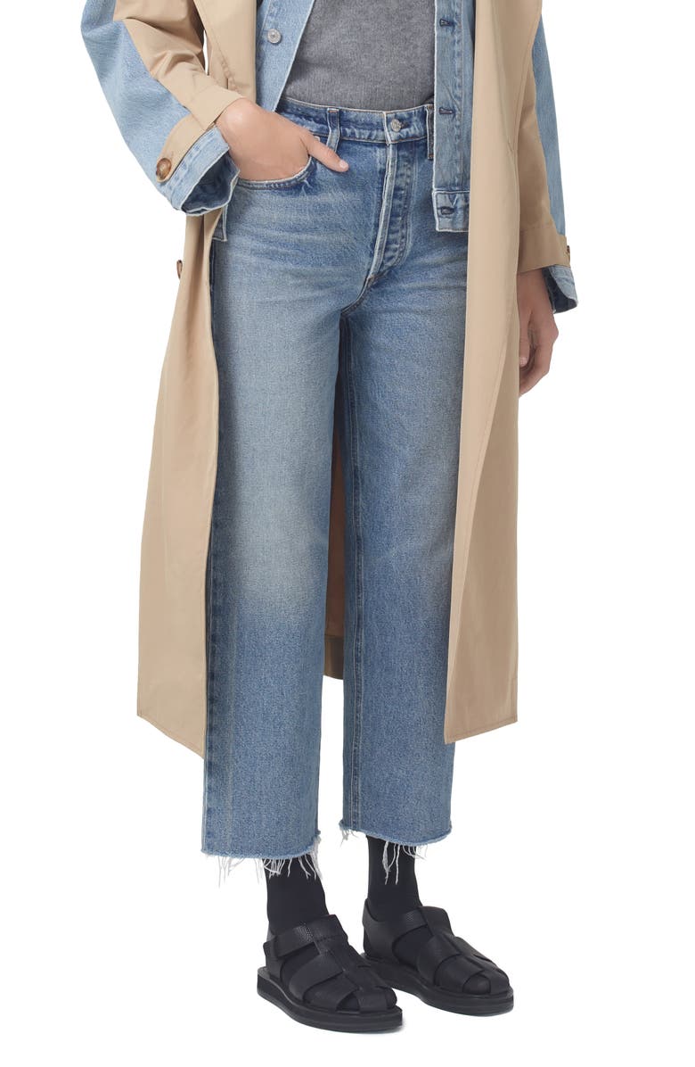 Citizens of Humanity Florence High Waist Wide Straight Leg Jeans, Alternate, color,