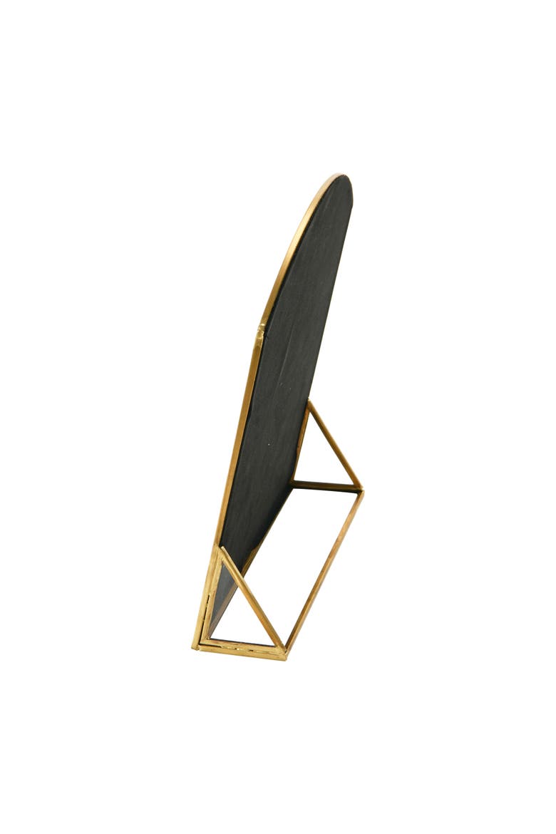 Arched Metal Framed Standing Mirror, Brass, Alternate, color, Brass