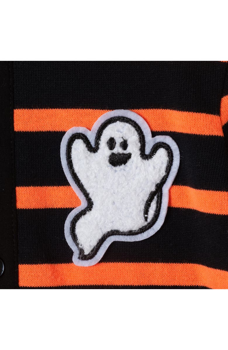 Andy & Evan Halloween Romper, Alternate, color, Black/ Orange Multi