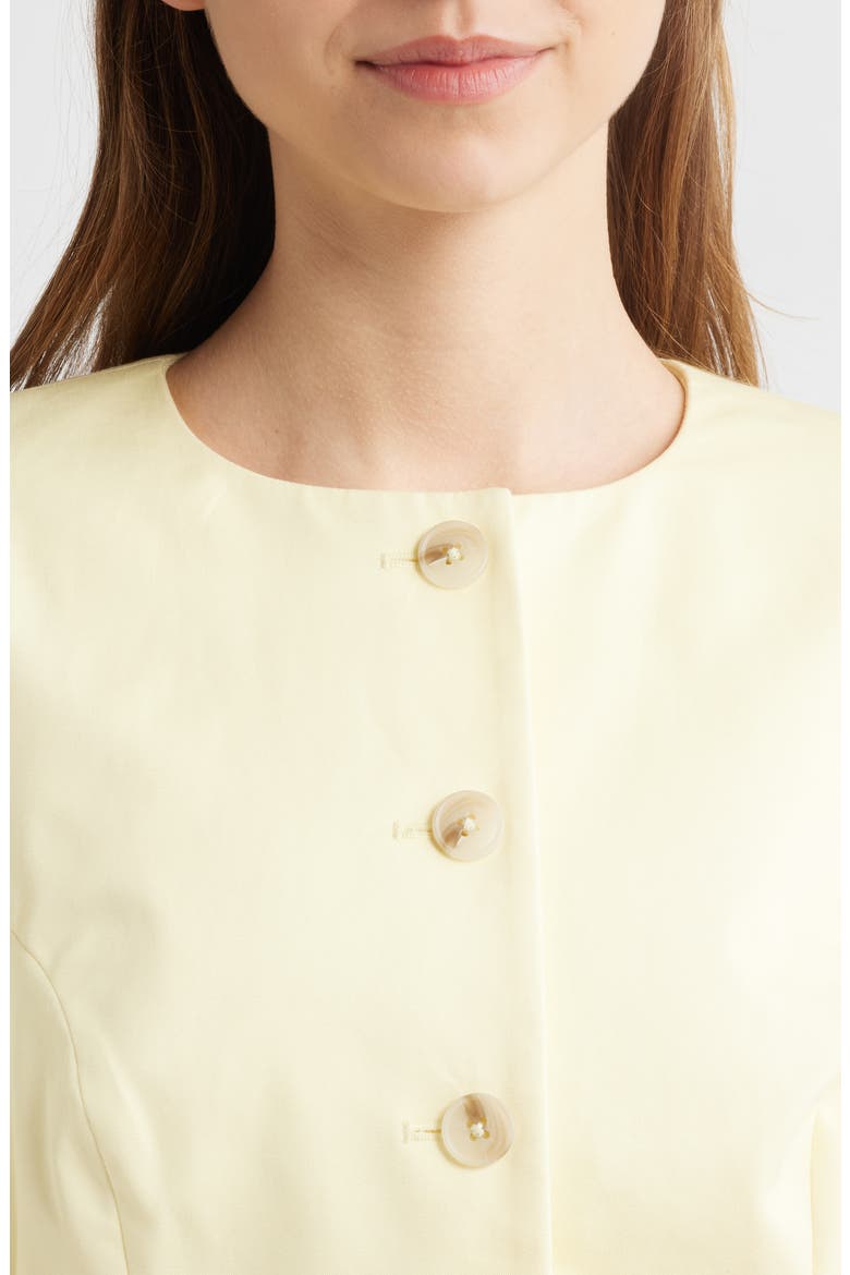 Sabine Slim Fit Stretch Cotton Twill Jacket, Alternate, color, CORNSILK YELLOW