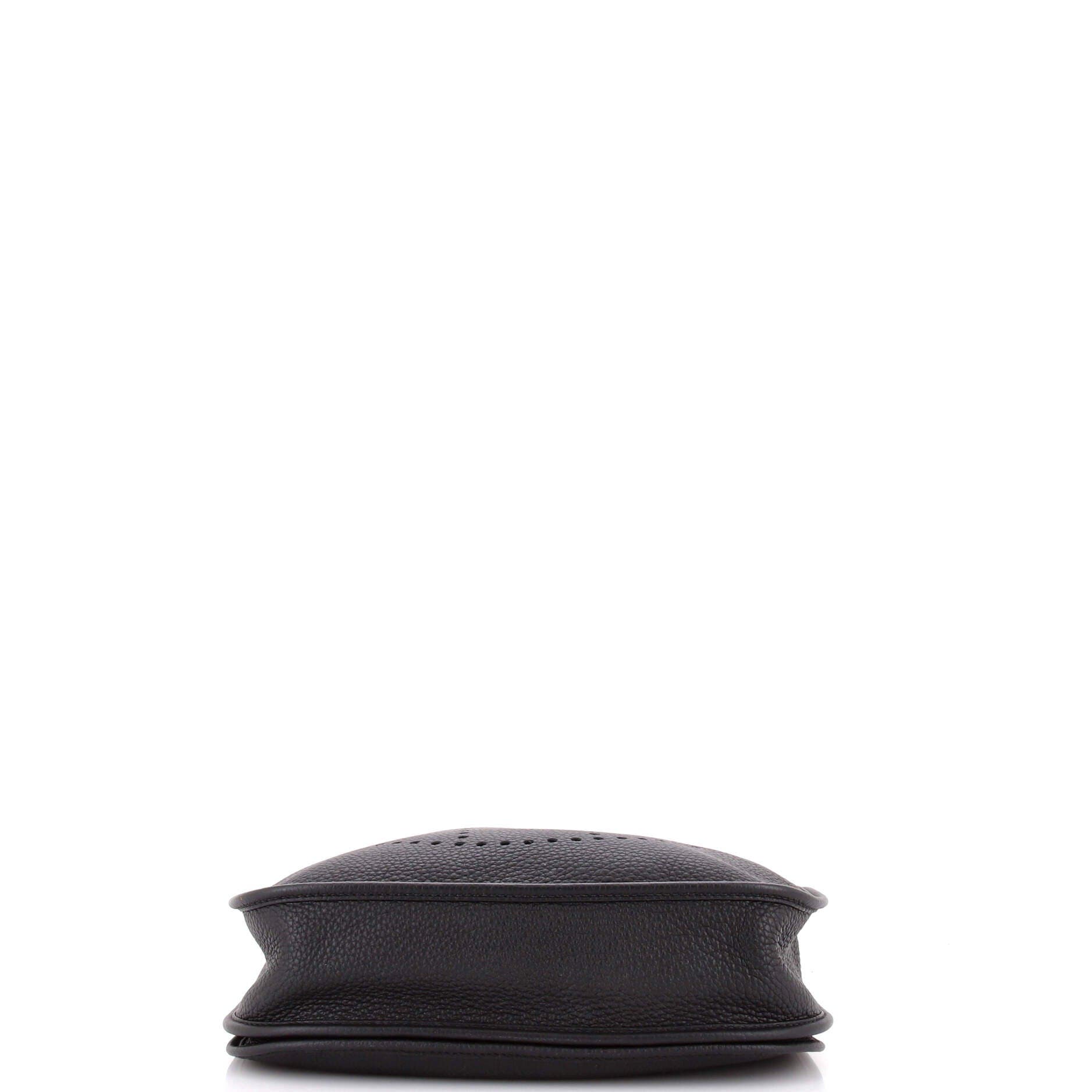 Pre-Owned Hermes Evelyne Bag Gen III Clemence PM, Alternate, color, Noir