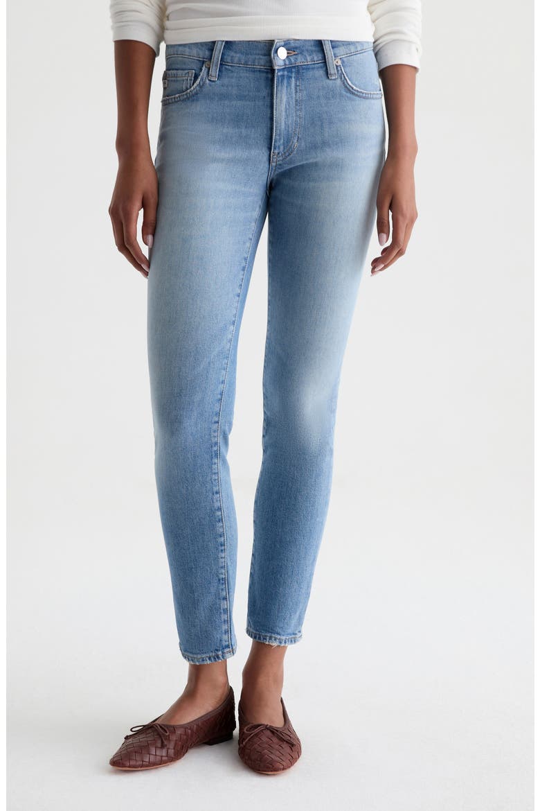 Prima Low Rise Ankle Cigarette Jeans, Main, color, SOLERA