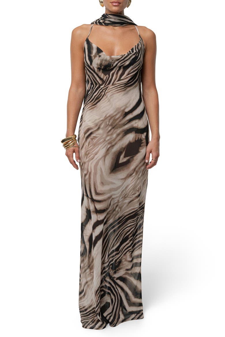 Infinite Journey Maxi Dress, Main, color, BROWN
