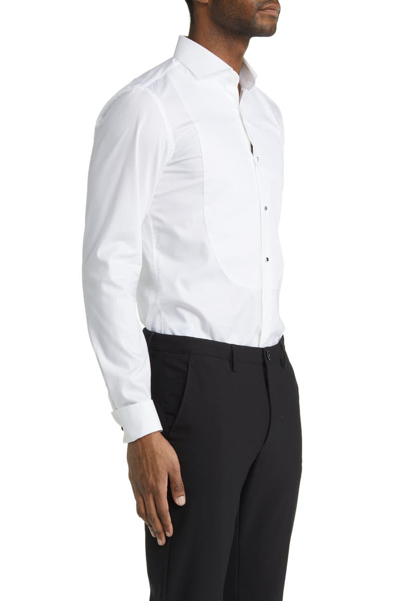Hank Slim Fit Easy Iron Bibbed Tuxedo Shirt, Alternate, color, WHITE