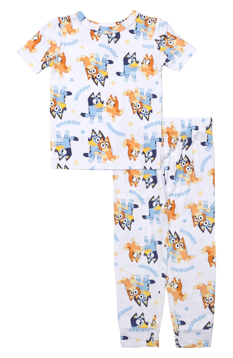 AME Bluey Road Trip Fitted Pajamas, Main, color, Blue Multi