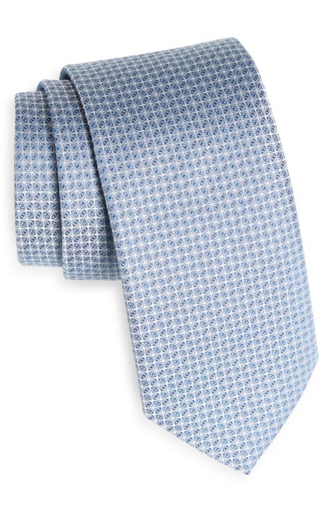 Micropattern Silk Blend Tie