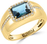 EFFY London Blue Topaz & Diamond Ring - 0.16ct.