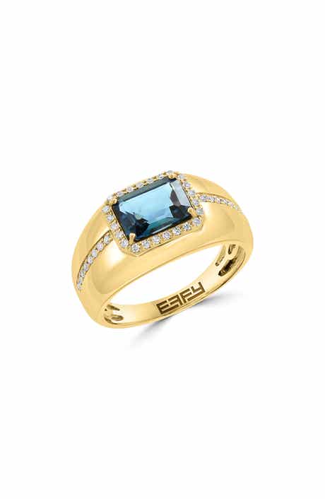 EFFY London Blue Topaz & Diamond Ring - 0.16ct.