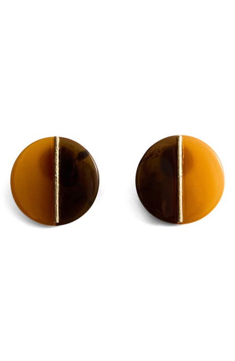 Round Resin Drop Earrings