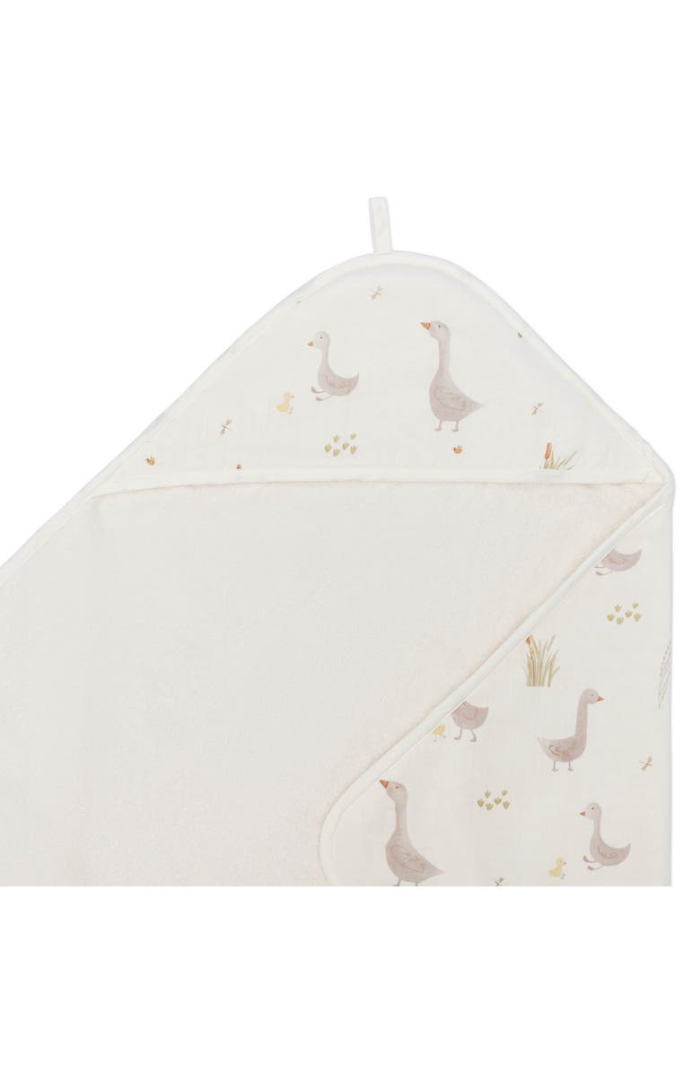CRANE BABY Goose Assorted 3-Pack Washcloth & Hooded Bath Towel Set, Alternate, color, Beige