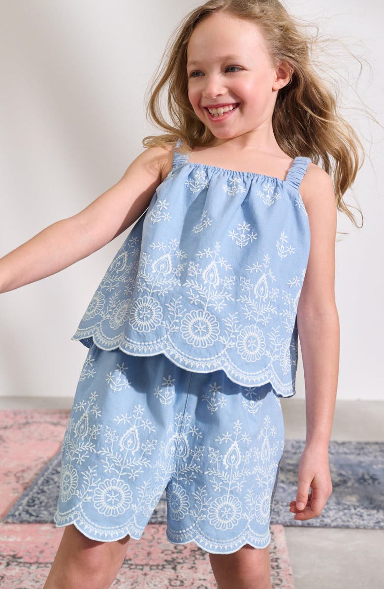 NEXT Kids' Embroidered Tank & Shorts Set, Alternate, color, Blue