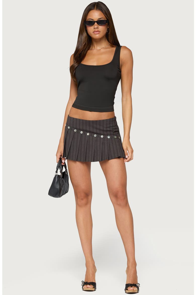 Mira Iridescent Button Pleated Skort, Alternate, color, GRAY-AND-DARK-GRAY