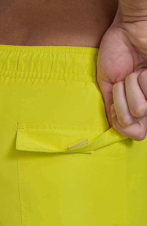 Calvin Klein Core Swim Trunks In Citrus