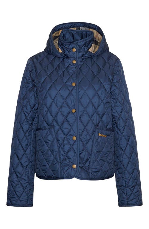 Barbour Penelope Quilted Jacket In Navy Dress