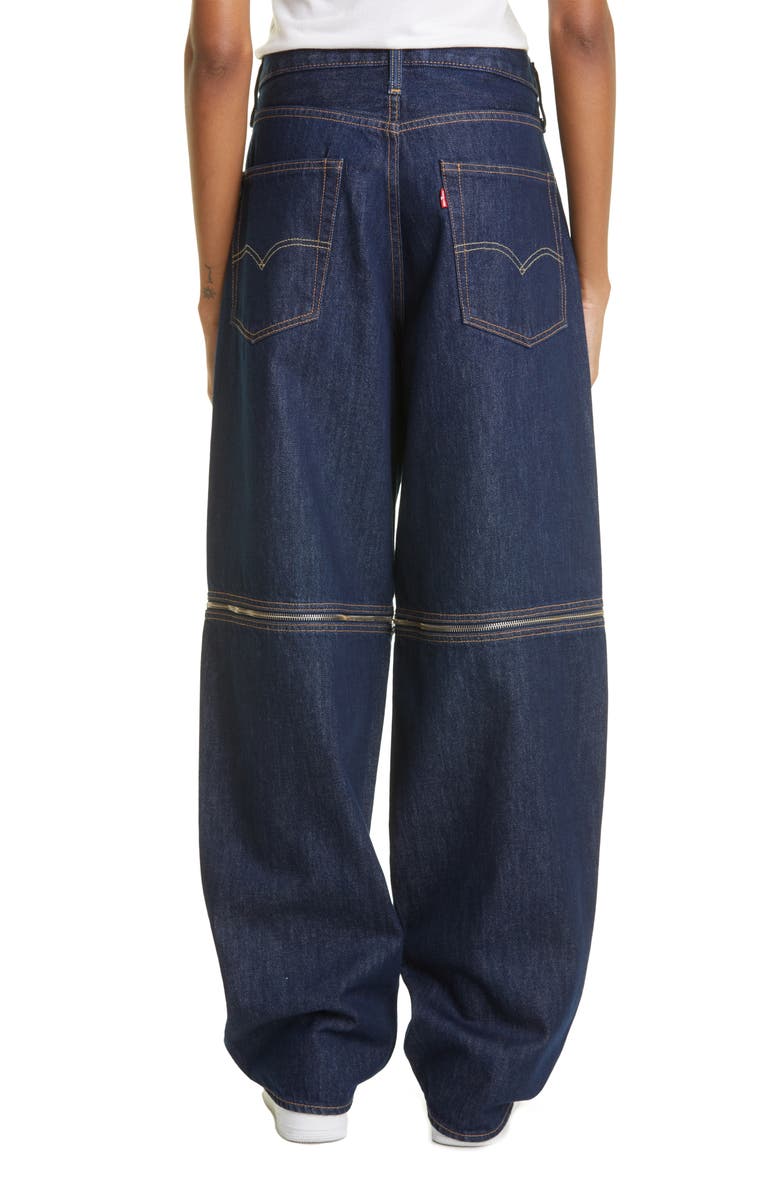 NO SESSO X LEVIS Unisex Baggy Convertible Straight Leg Jeans, Alternate, color, 