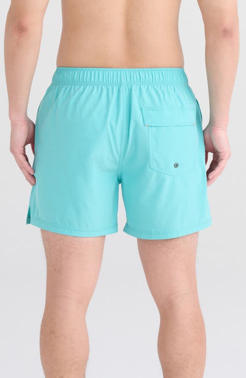 Saxx Oh Buoy 2-in-1 Volley Swim Shorts In Turquoise
