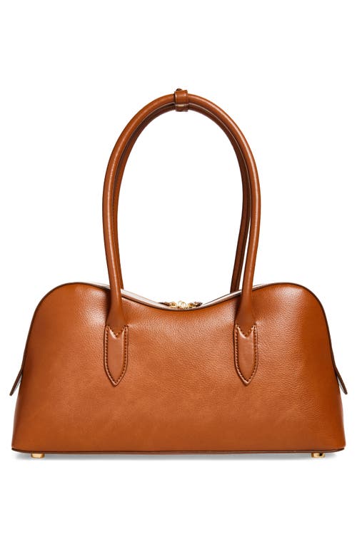 Stella Mccartney Camel Synthetic Leather Ryder Medium Shoulder Bag In Brown