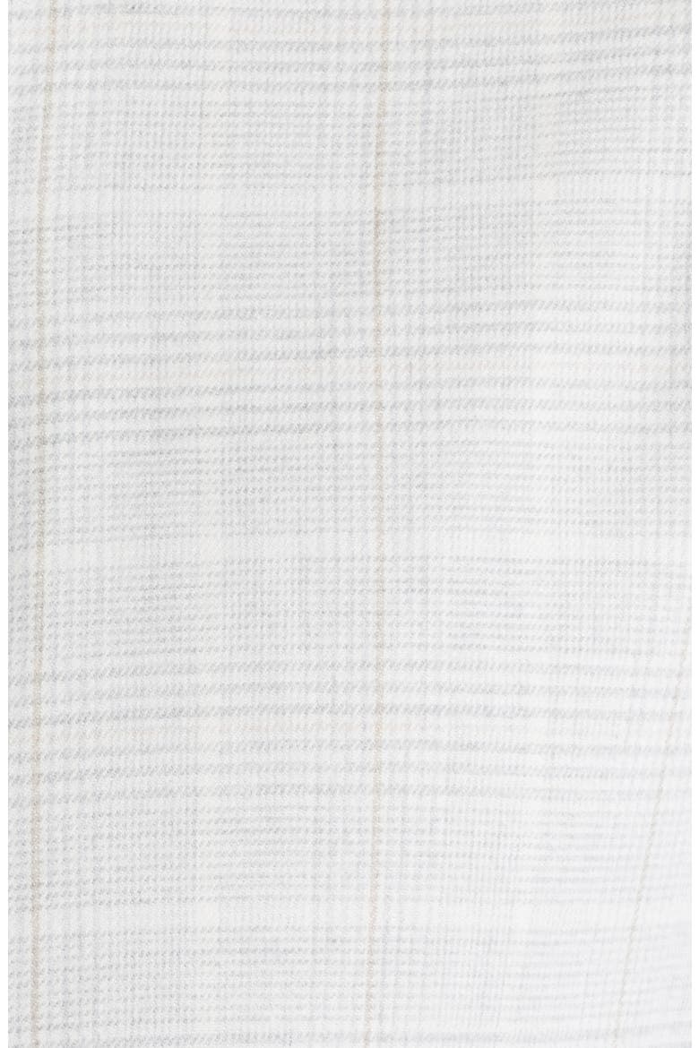 Modern Fit Glen Check Brushed Cotton & Lyocell Dress Shirt, Alternate, color, LIGHT GREY