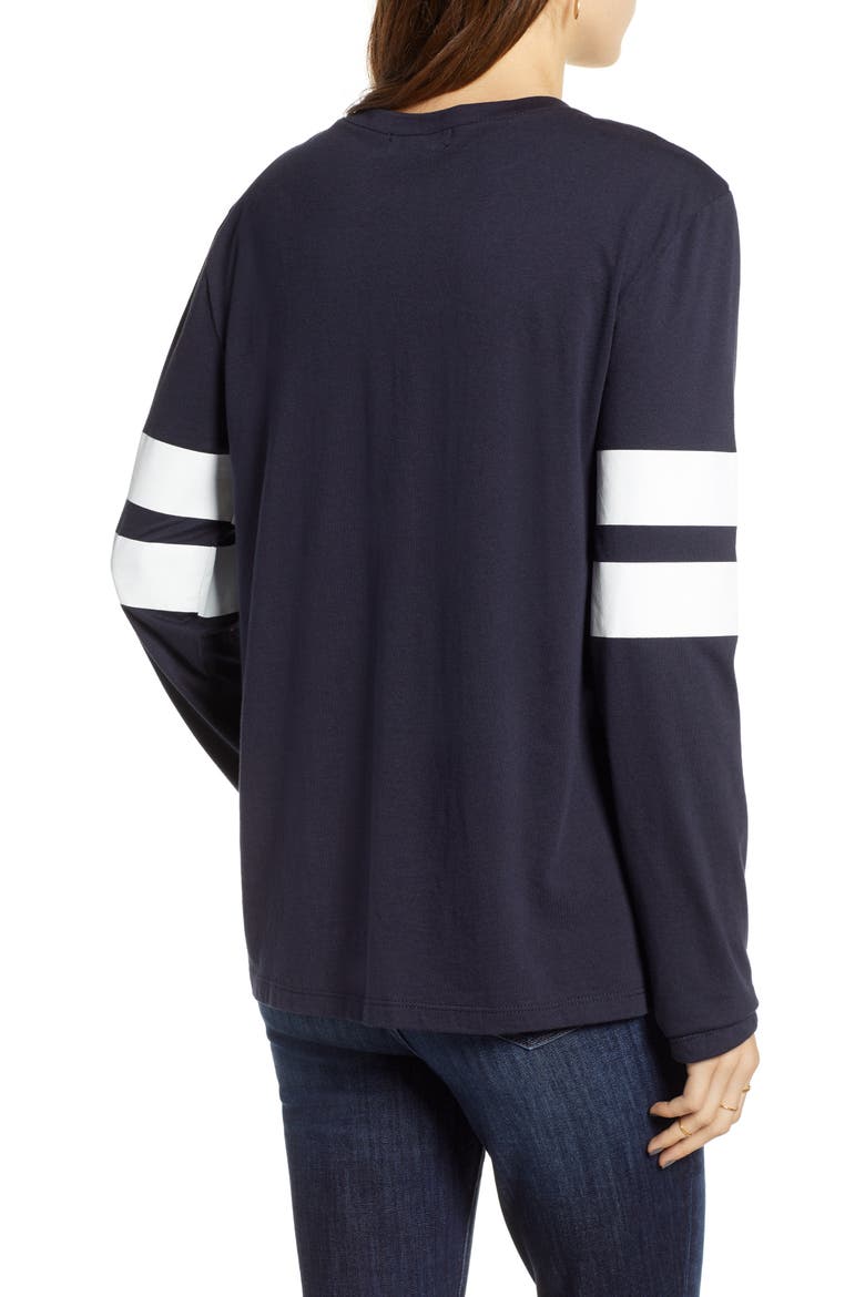Varsity Stripe Tee, Alternate, color, NAVY NIGHT COMBO