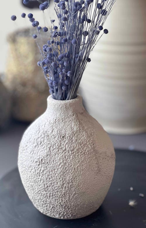 Gina Desantis Ceramics Ara Crater Vase In White