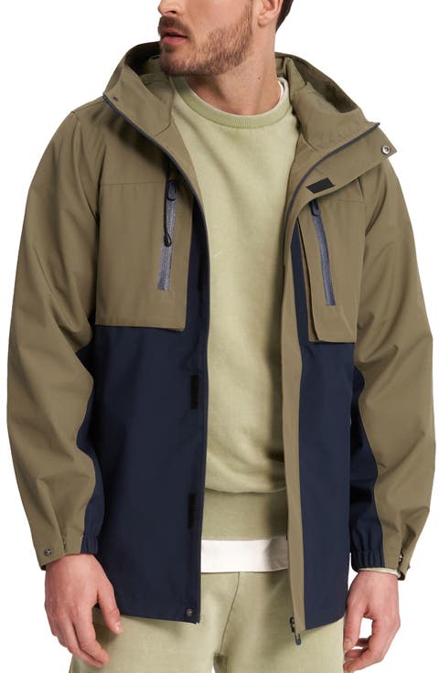 Elliott Water Resistant Two Tone Hooded Jacket