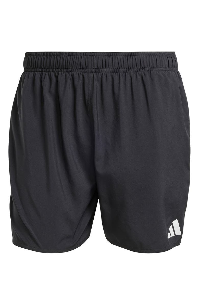 adidas Essentials Swim Trunks, Alternate, color, Black/ White