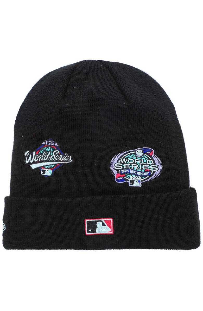 New Era Men's New Era Black Florida Marlins Polar Lights Cuffed Knit Hat, Alternate, color, 