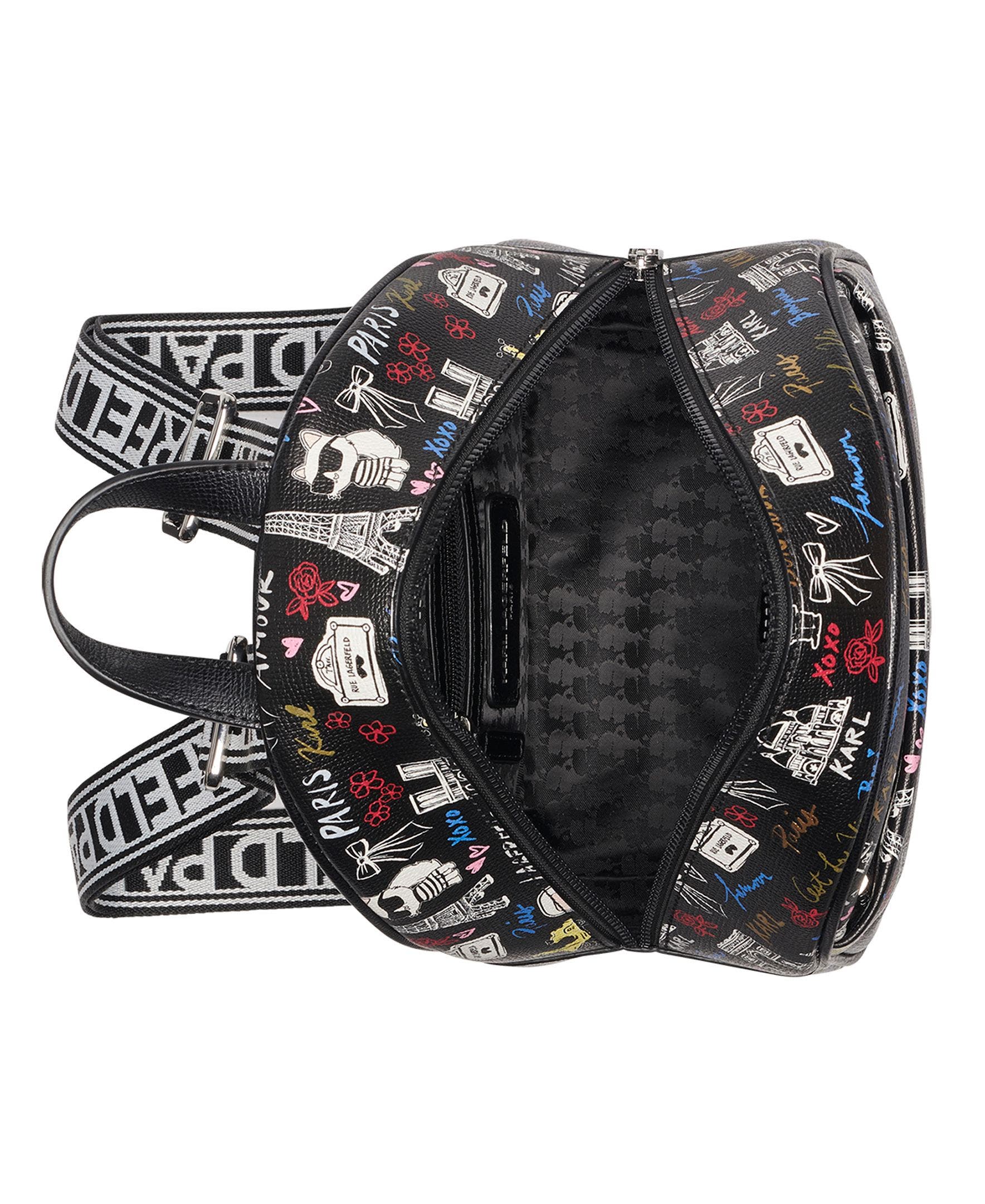 KARL LAGERFELD PARIS Maybelle Backpack, Alternate, color, Black Multi
