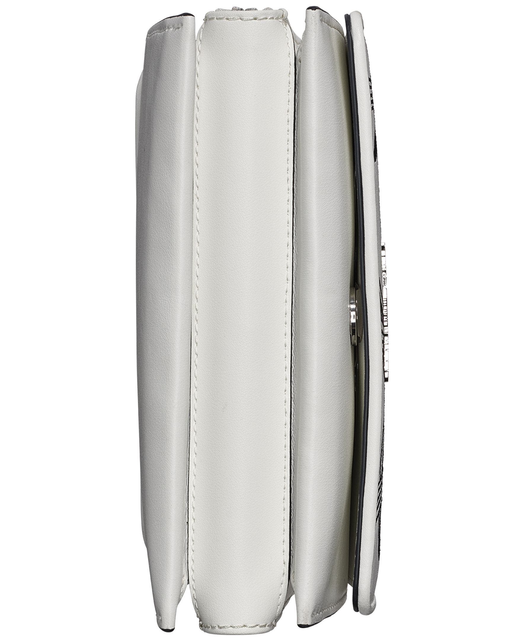 KARL LAGERFELD PARIS Lourdes Crossbody, Alternate, color, White/Black Print