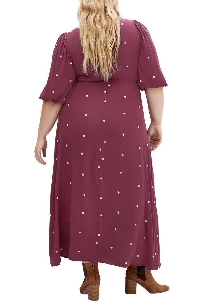 Anaya Embroidered Maxi Dress, Alternate, color, PURPLE