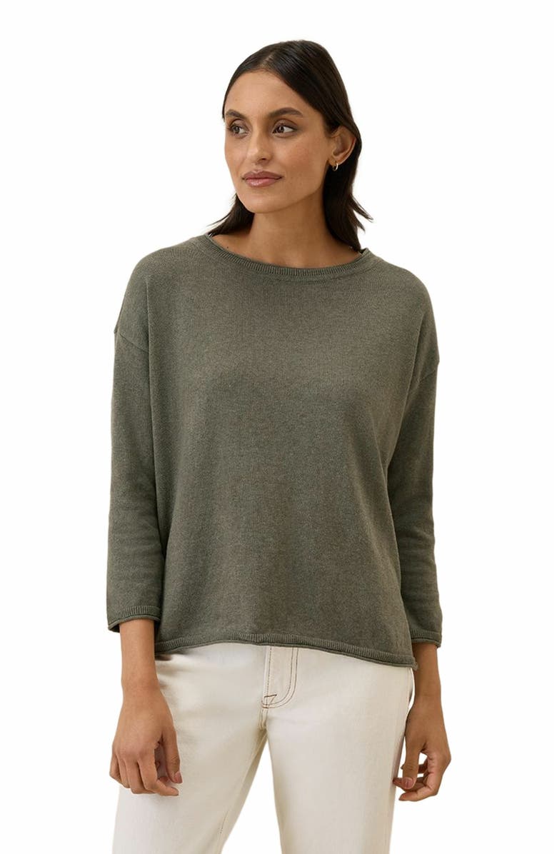 Pact Organic Cotton Classic Fine Knit Wide Neck Sweater, Main, color, 