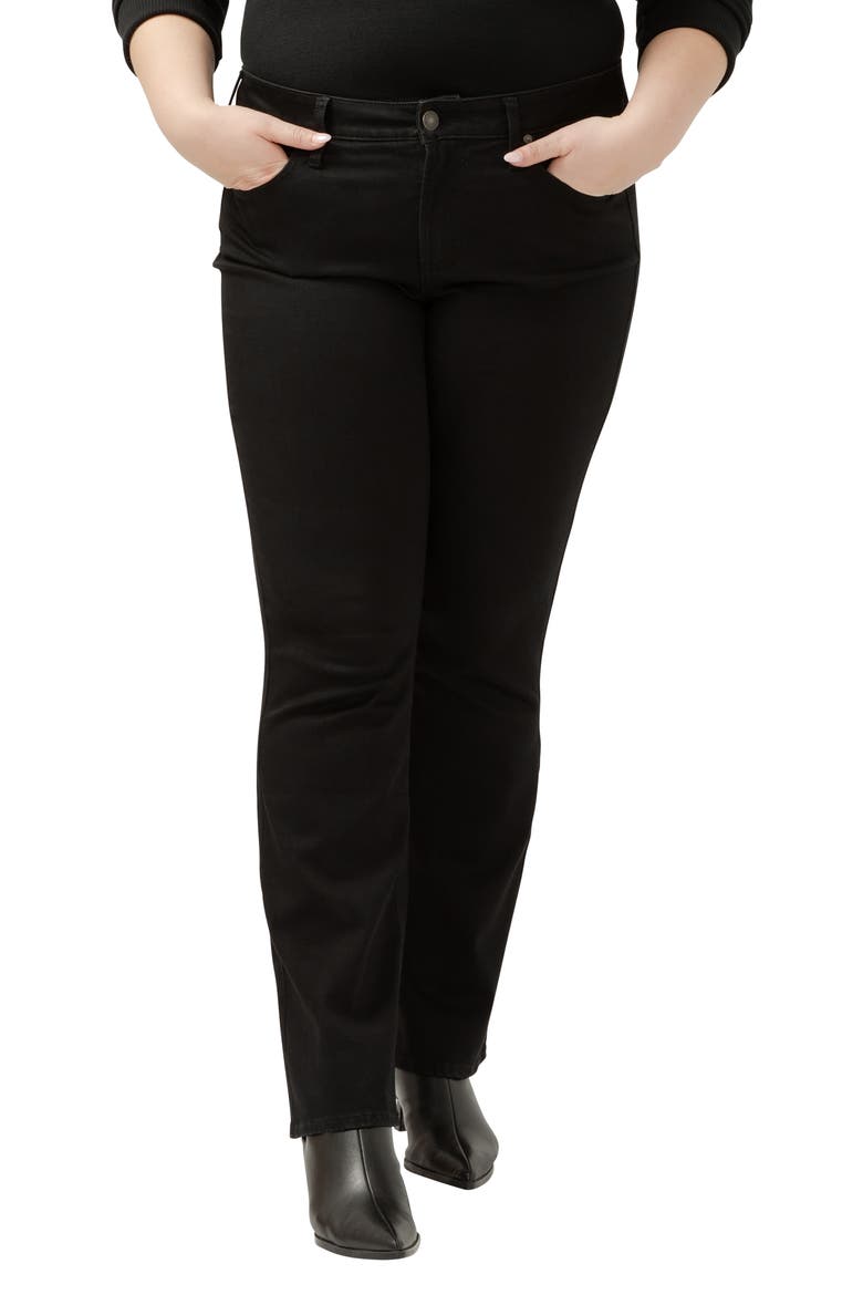 Suki Curvy Mid Rise Bootcut Jeans, Main, color, BLACK