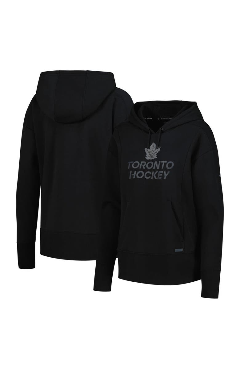 FANATICS Women's Fanatics Black Toronto Maple Leafs Authentic Pro Road Pullover Hoodie, Main, color,