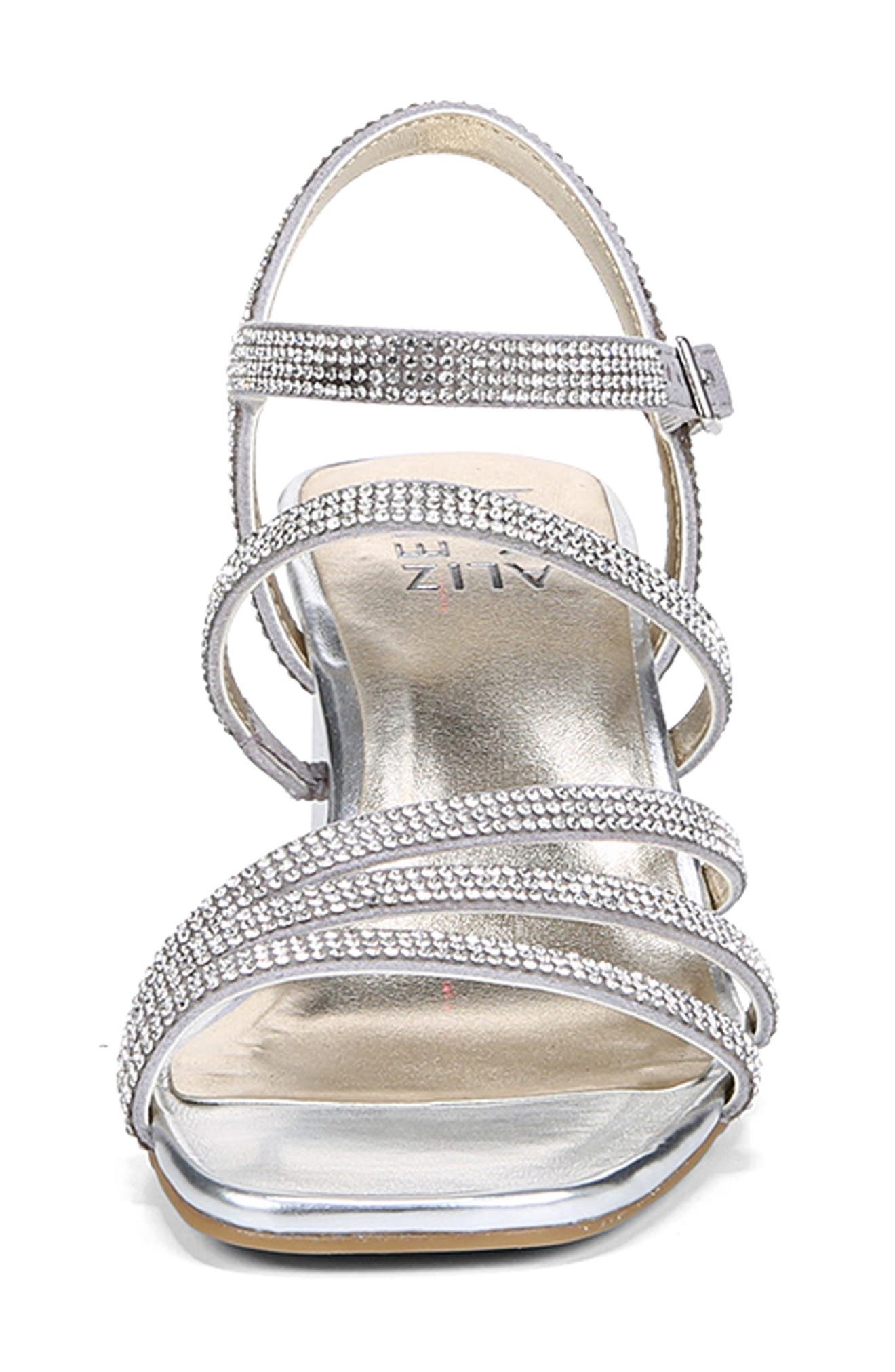 Niko 2 Embellished Strappy Sandal, Alternate, color, SILVER
