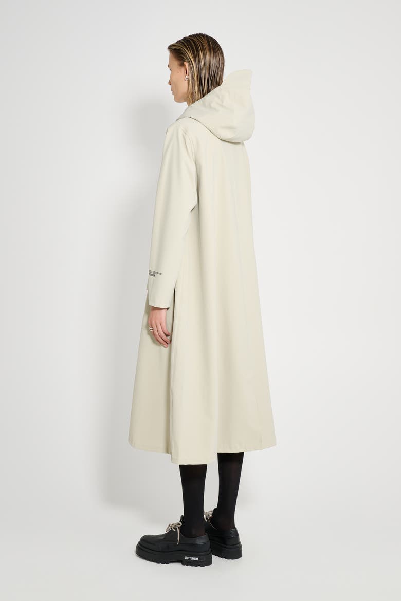 Mosebacke Long Patch Matte Raincoat, Alternate, color, Pelican