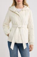 Lauren Ralph Lauren Belted Hooded Soft Puffer Coat