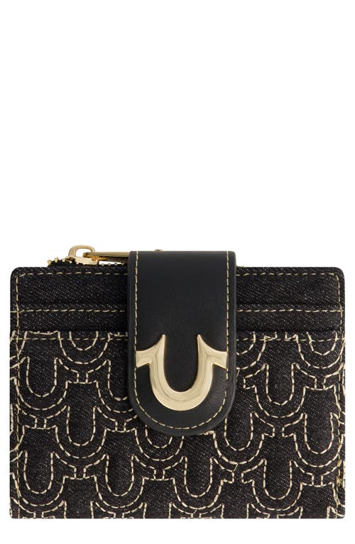 True Religion Horseshoe Quilted Small Wallet in Black at Nordstrom