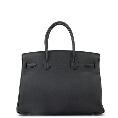 Pre-owned Hermes Hermes Birkin Handbag Black Epsom With Palladium Hardware 30 In Black