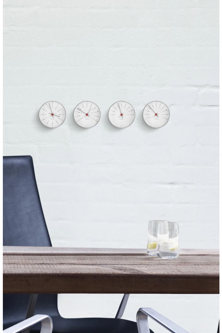 Bankers Wall Clock, Extra Small, Alternate, color, White/Black/Red