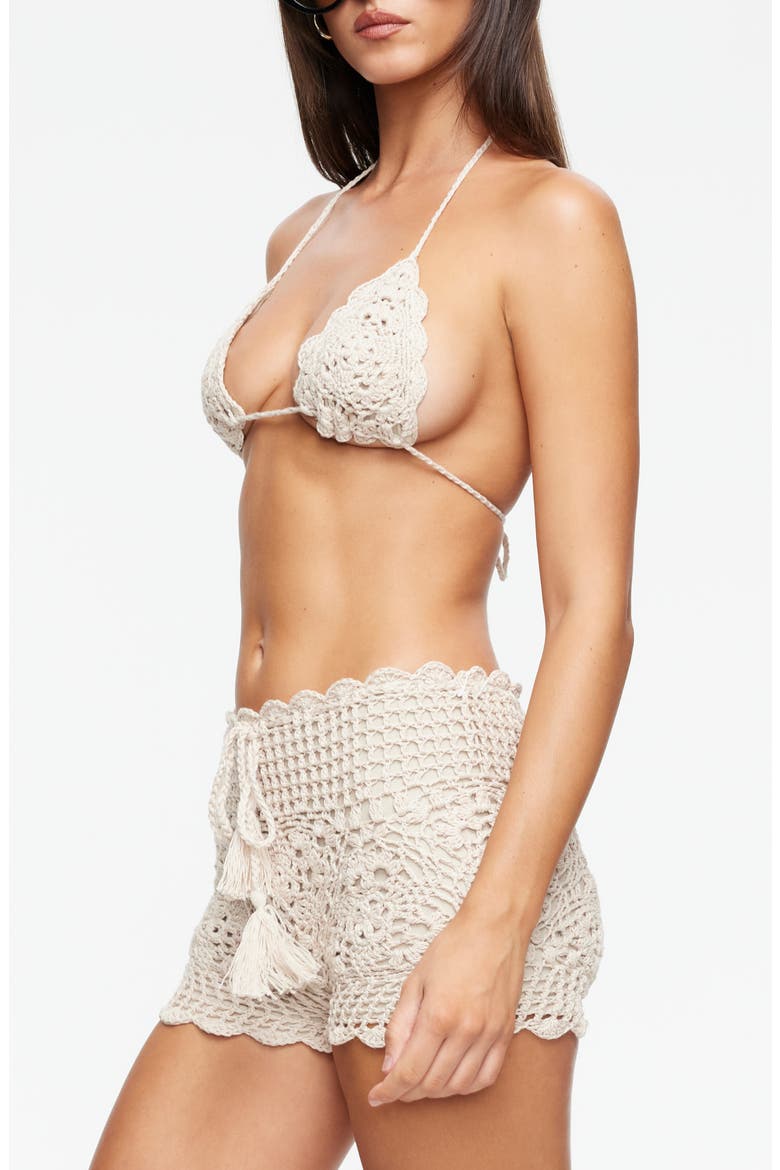 Aylo Cotton Bikini Top, Alternate, color, SAND