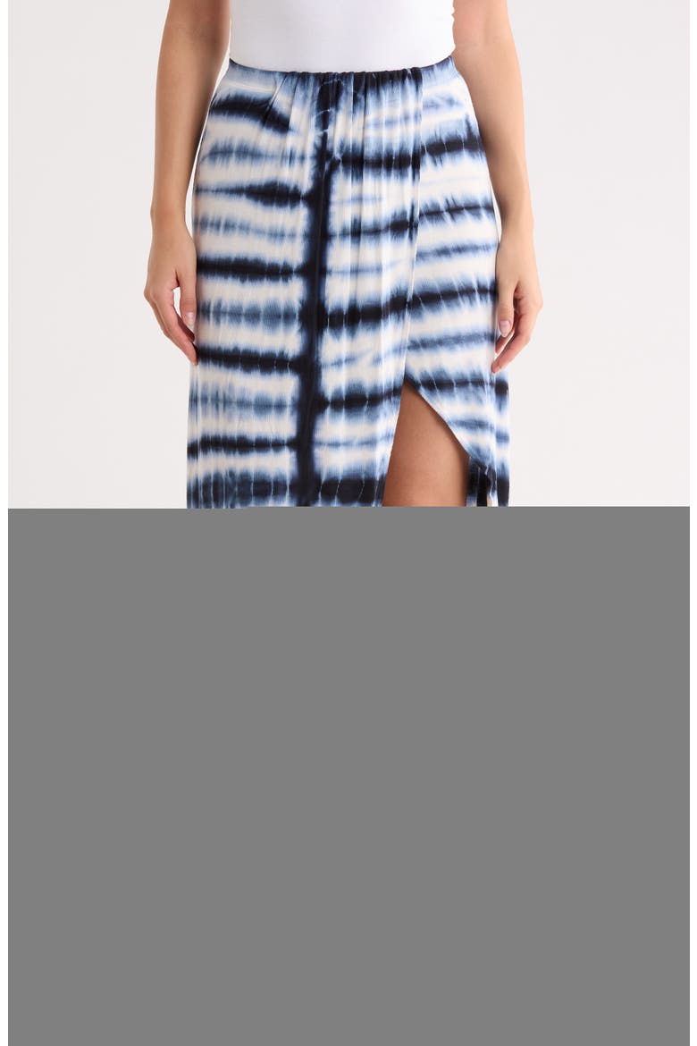 Gathered High-Low Maxi Skirt, Main, color, BLACK TIE DYE 1