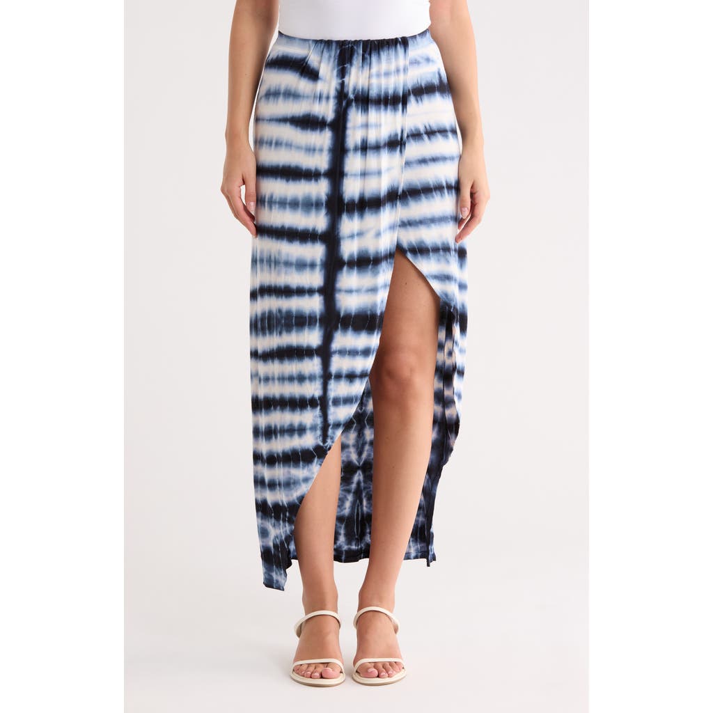 GO COUTURE Gathered High-Low Maxi Skirt in Black Tie Dye 1 at Nordstrom Rack, Size Small