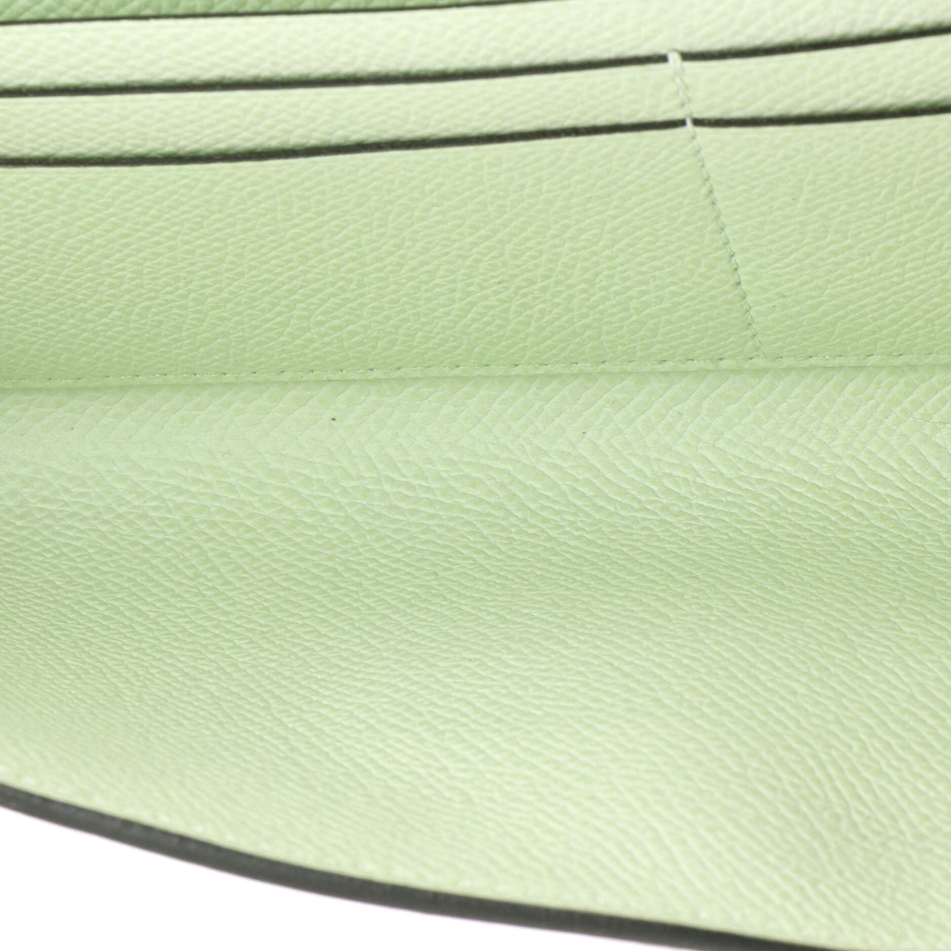 Pre-Owned Hermes Chaine d'Ancre To Go Wallet Epsom, Alternate, color, Vert Peppermint