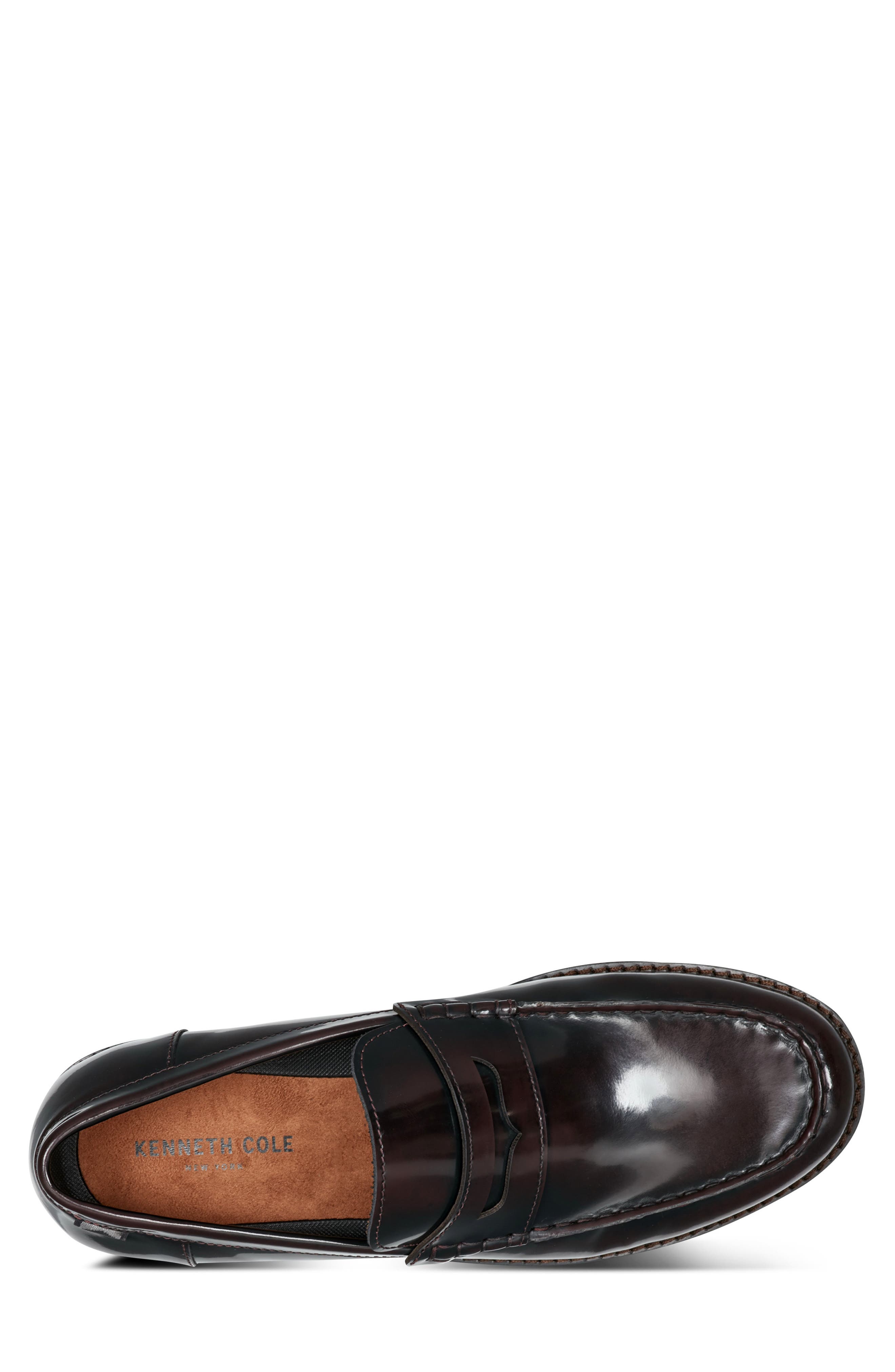 Paco Leather Penny Loafer, Alternate, color, BURGUNDY