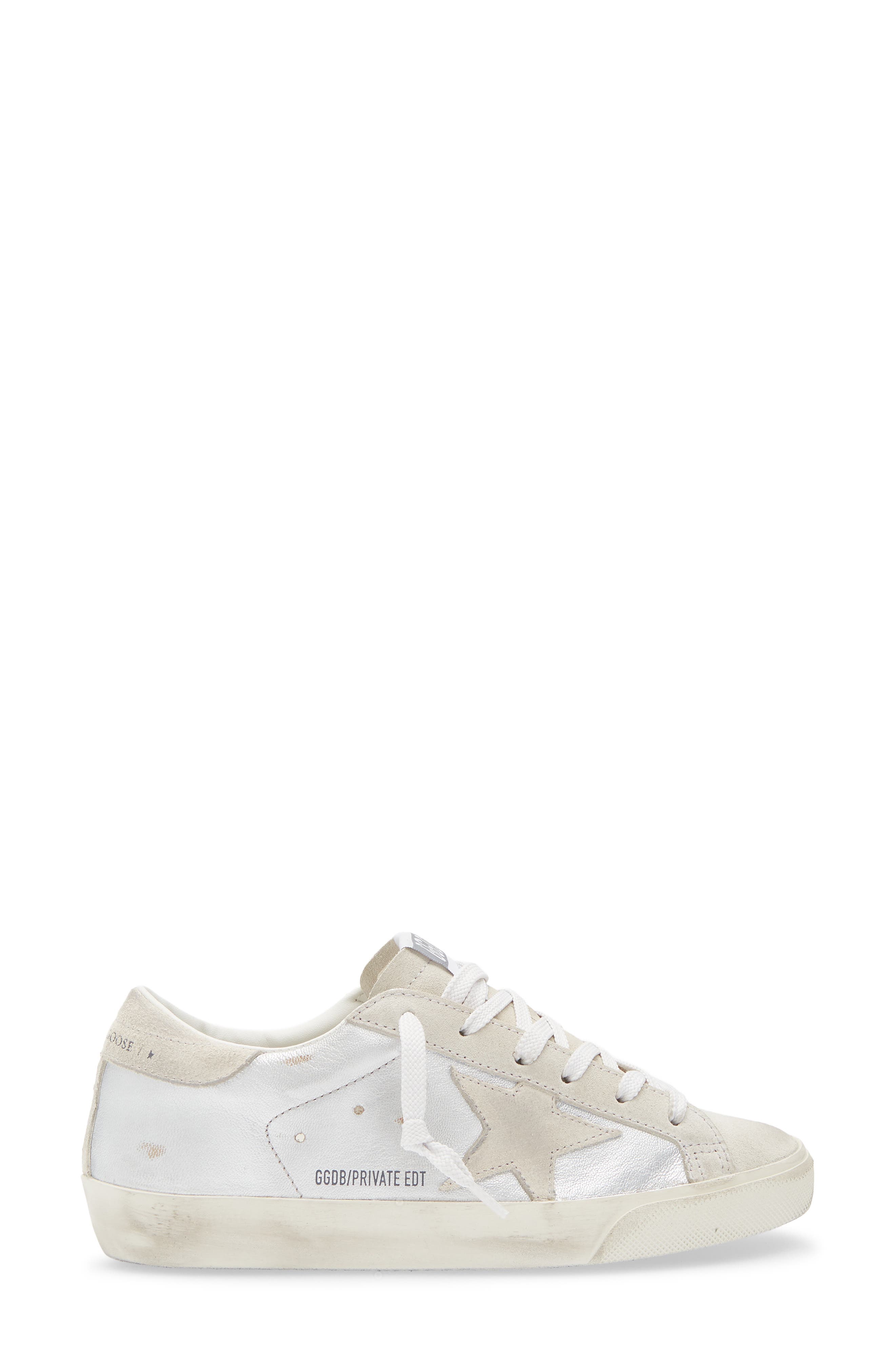 Golden Goose Super-Star Sneaker, Alternate, color, Silver/ Grey